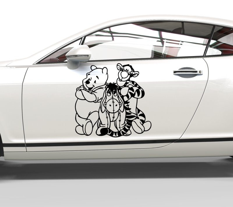 37168 Winnie Puu mit Freunden Aufkleber